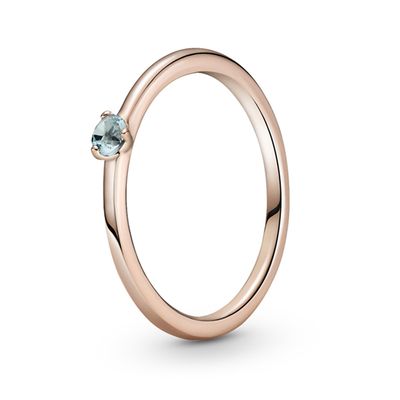 Light Blue Solitaire Ring