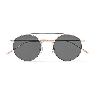 Round Frame Gold-Tone Sunglasses from Illesteva