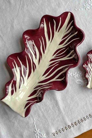 Radicchio Leaf Serving Dish  from Minnie-Mae Studio