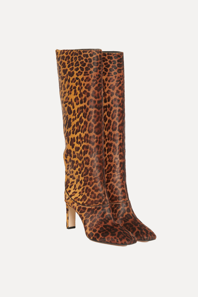 Pony Hair Preowned Mahesa Knee High Boots from Jimmy Choo