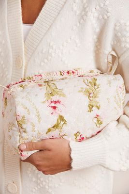 Waltzing Blooms Medium Quilted Makeup Bag from Needle & Thread