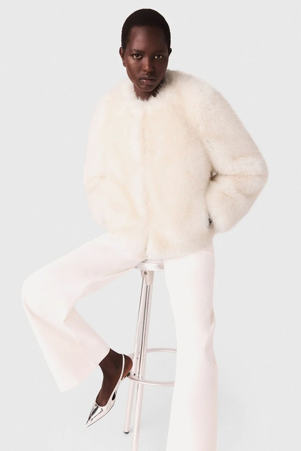 Short Faux Fur Jacket from Maje