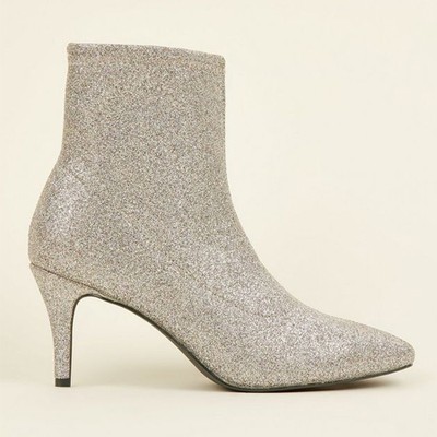 Kitten Heel Sock Boots from New Look