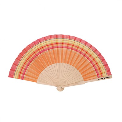 Cotton & Wood Orange & Red Fan from Brazilian Bikini Shop