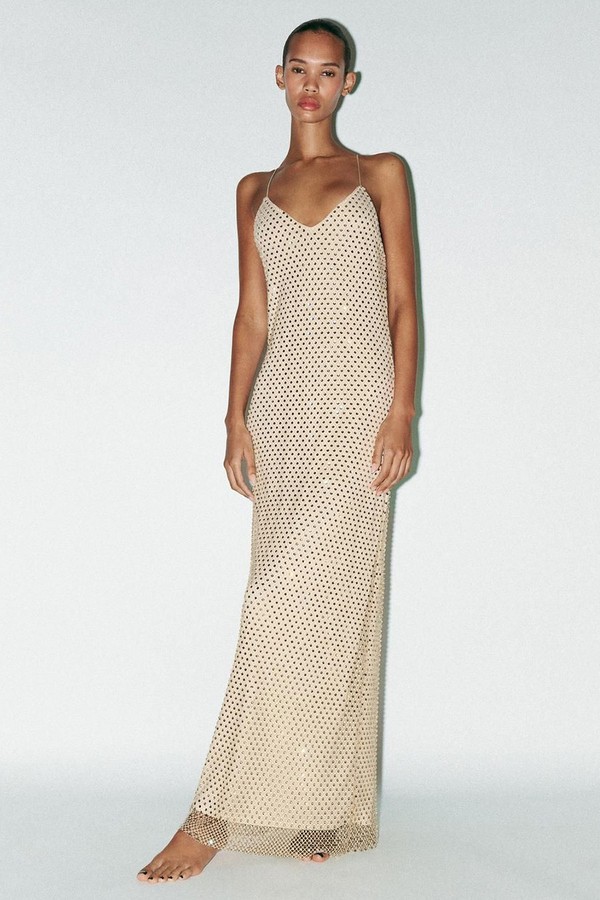 Long Rhinestone Dress from Zara