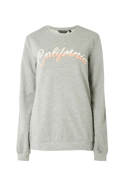 Tall Grey ‘California’ Motif Sweatshirt