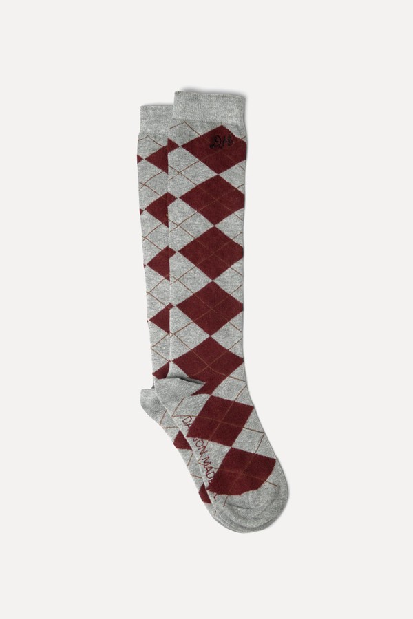 Knee Length Argyle Socks from Damson Madder