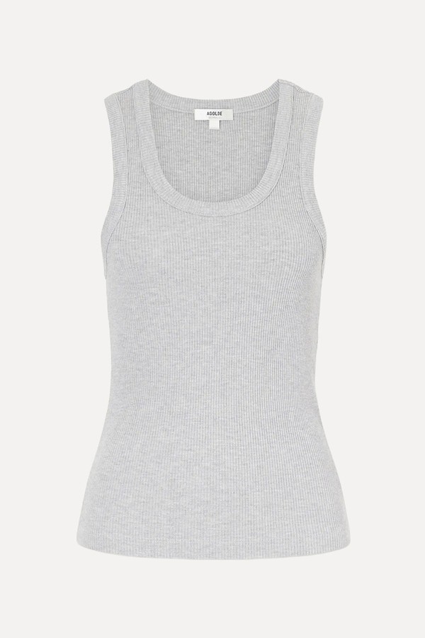 Poppy Ribbed Stretch Jersey Tank from AGOLDE