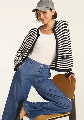 Open-Front Cardigan Sweater In Stripe from J.Crew