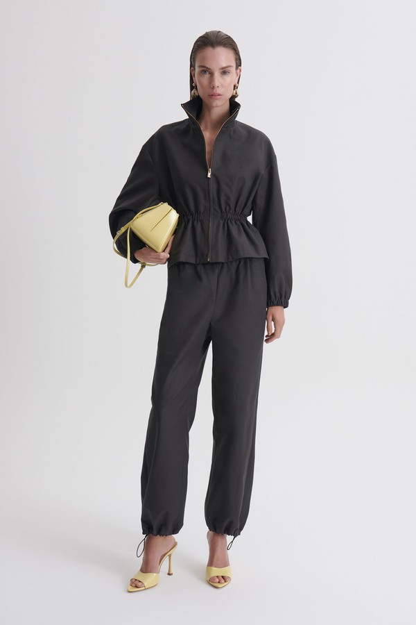 Double Cotton Funnel Neck Jacket