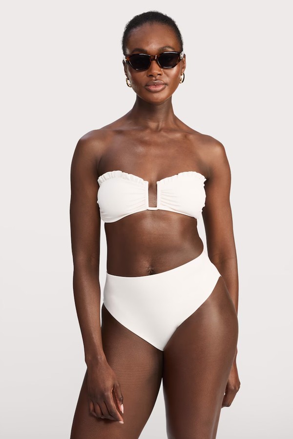 Ruffle Trim Bandeau Bikini Top from F&F