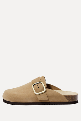 Buckled Split-Leather Slippers from Oysho