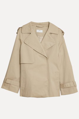 Cotton Rich Short Trench Coat from M&S