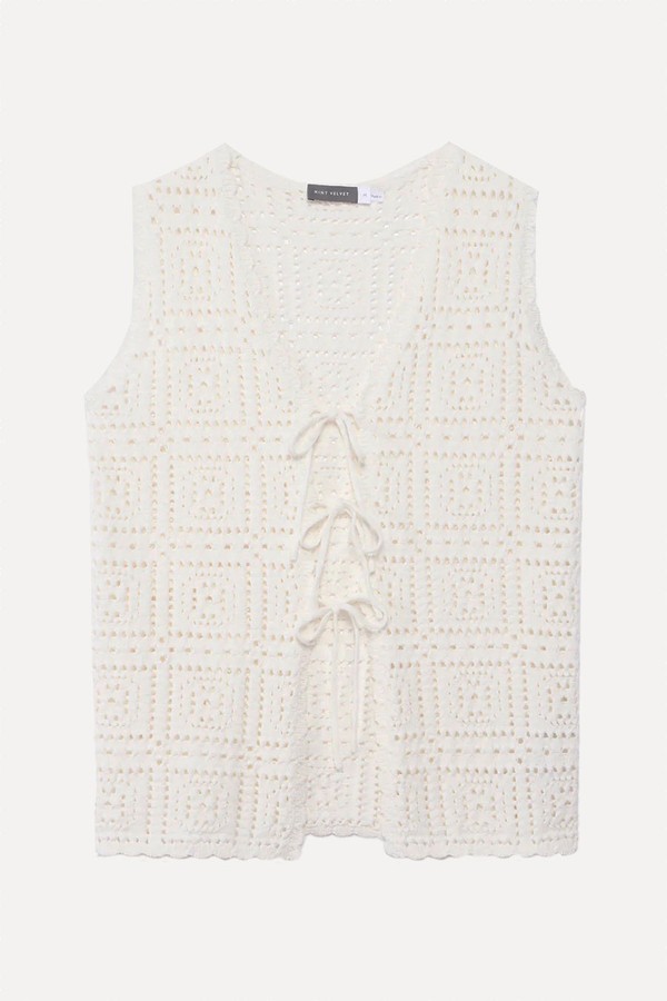 Crochet Tie Waistcoat from Mint Velvet