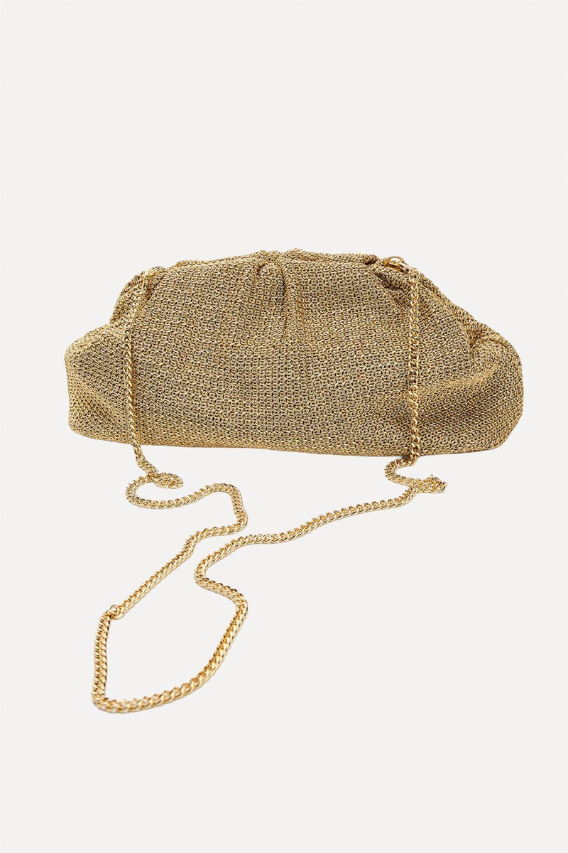 Metallic Braided Clutch