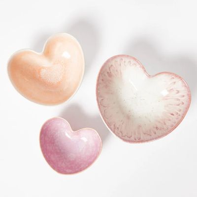 Amara Pink Heart Bowls from Oliver Bonas