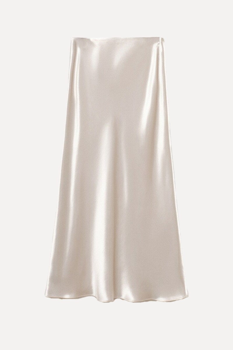 Midi Satin Skirt