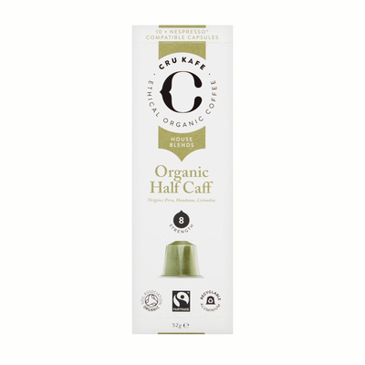 Organic Half Caff Nespresso Compatible Capsules from CRU Kafe