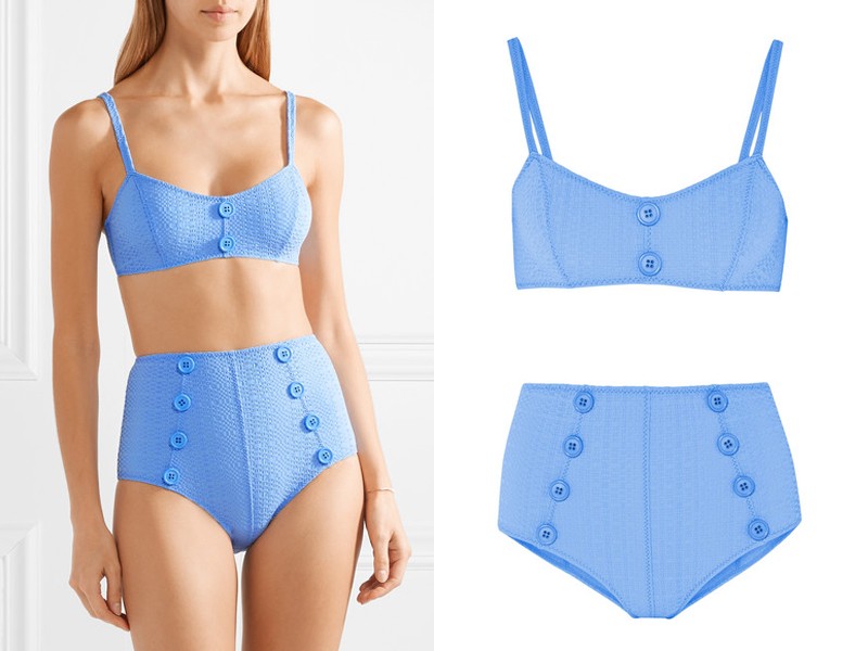 Genevieve Seersucker Bikini Top from Lisa Marie Fernandez