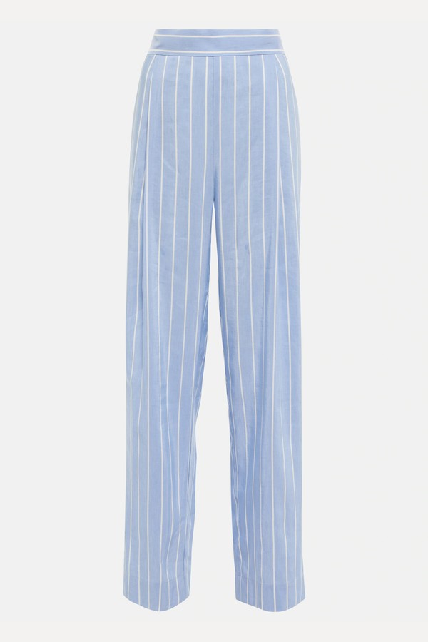 Striped High-Rise Wide-Leg Pants from Vince