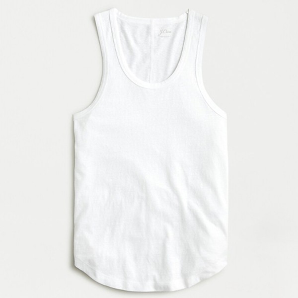 Longline Layering Tank In Textured Slub Cotton from J.Crew