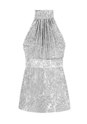 Party Mini Dress Silver Sequins from Harmur