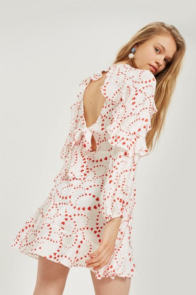 Heart Print Tea Dress from Topshop