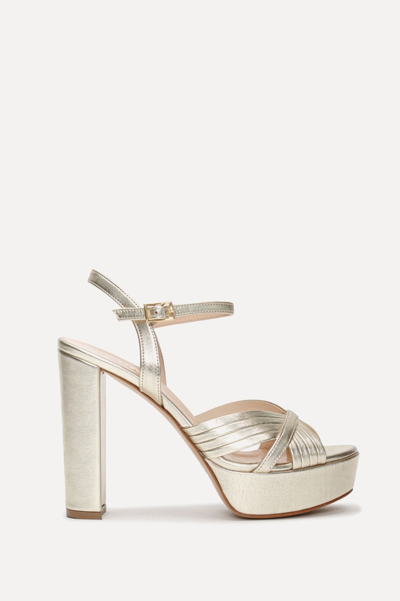 Avery Leather Platform Heeled Sandals from Daniel Footwear