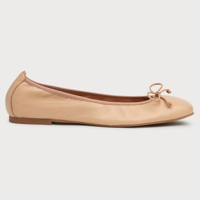 Trilly Trench Leather Ballet Pumps from LK Bennett