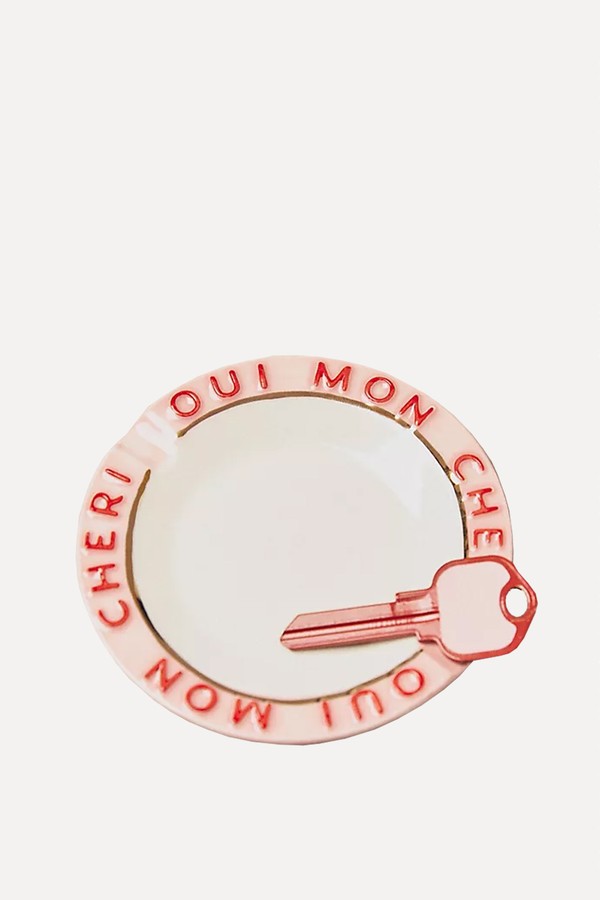 Claudette Glazed Ceramic Round Tray from Anthropologie