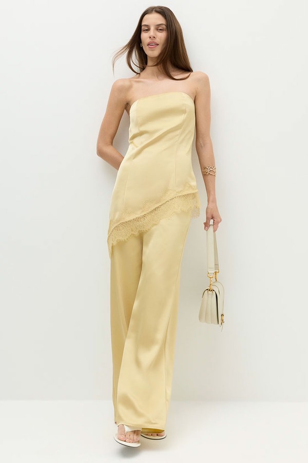 Satin Pull On Flared Trousers from Marks & Spencer
