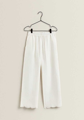 Long Trousers With Embroidery from Zara Home