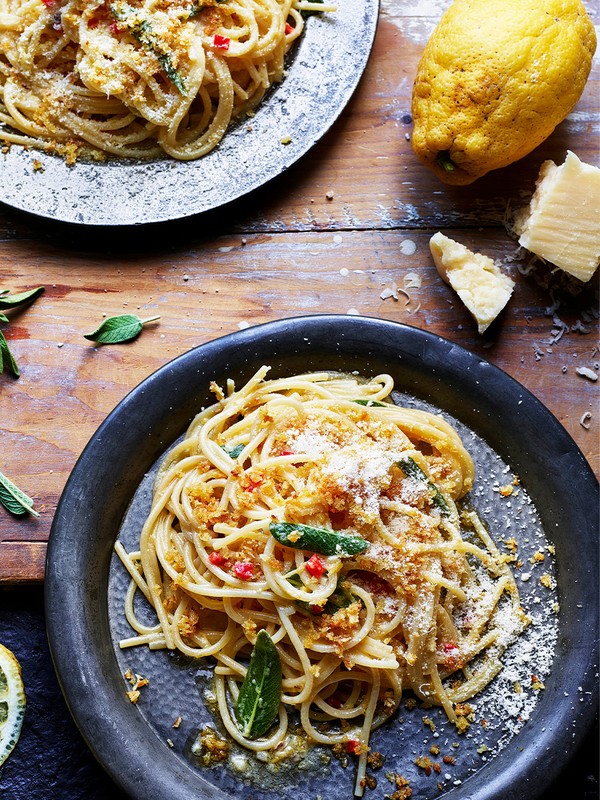 Pasta With Lemon, Sage, Chilli & Parmesan