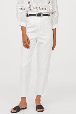 Ankle-Length Twill Trousers