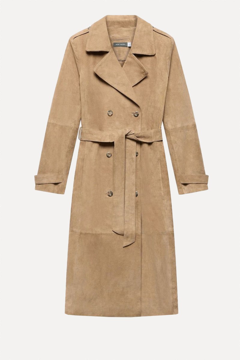 Suede Trench Coat from Mint Velvet