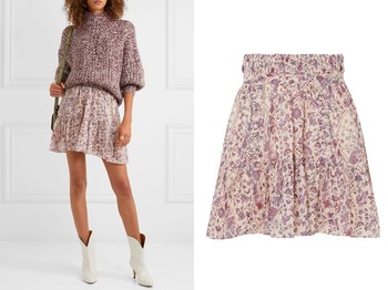 Laraya Pleated Printed Cotton Skirt from Isabel Marant Étoile