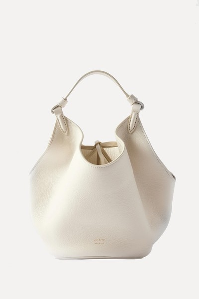 Lotus Mini Textured-Leather Tote from Khaite