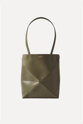 Puzzle Fold Tote In Shiny Calfskin from Loewe