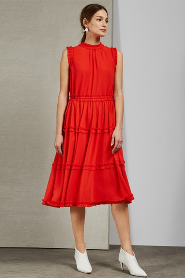 Sinita Tie Waist Midi Dress