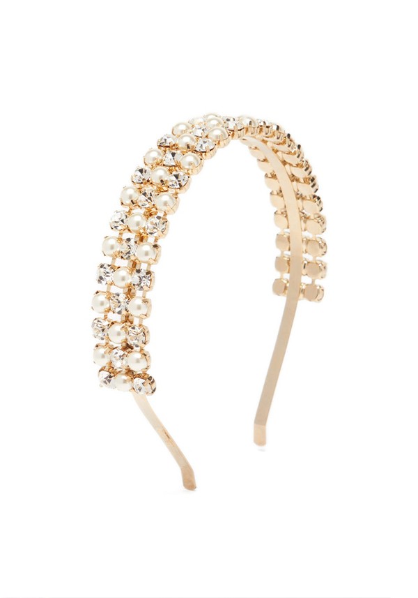 Polka Crystal & Faux-Pearl Headband from Rosantica