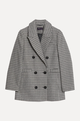 Checked Double Breasted Short Coat from M&S