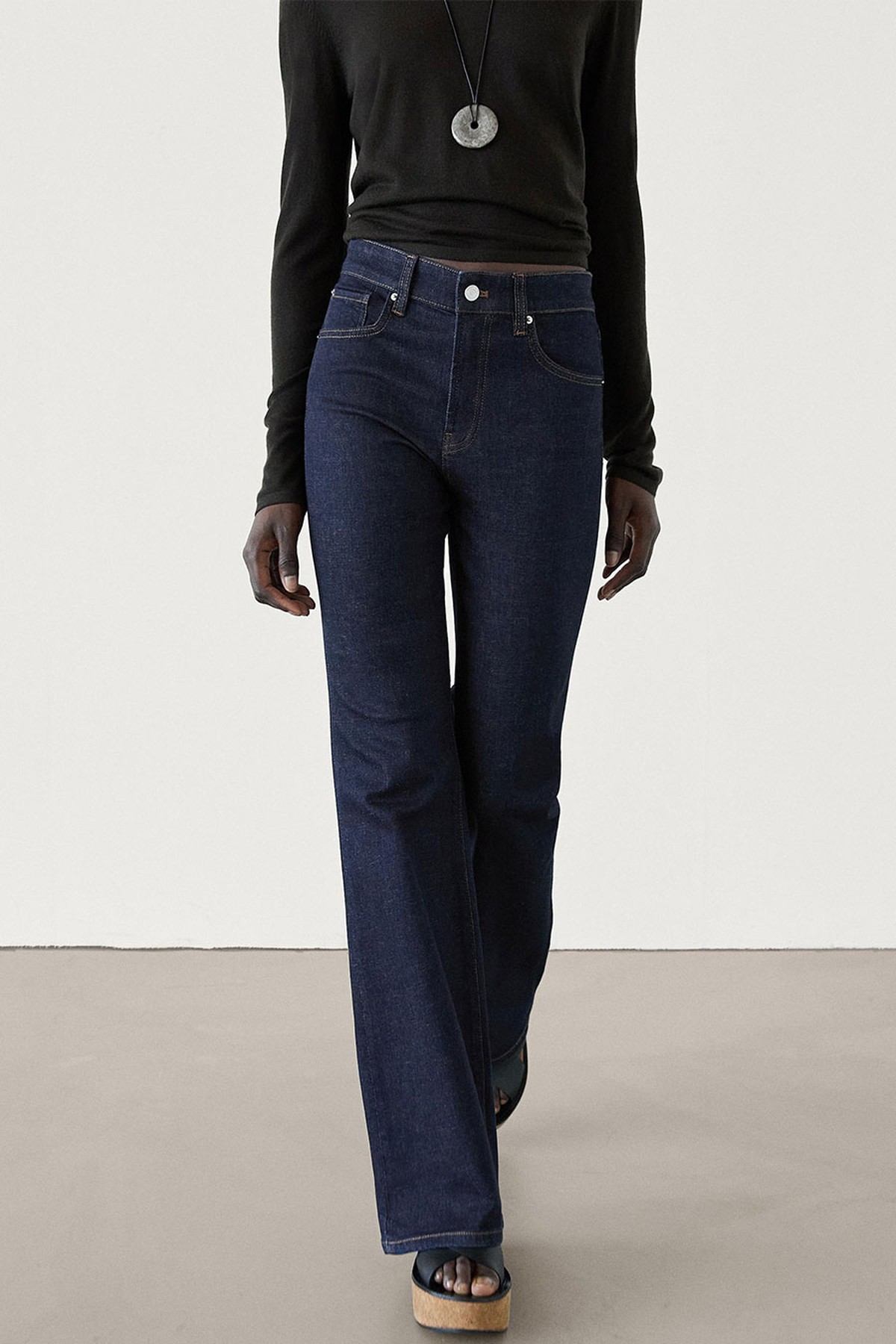 Flared High-Waist Skinny Jeans from Massimo Dutti