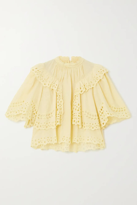 Katia Ruffled Broderie Anglaise Cotton Blouse from Isabel Marant Étoile