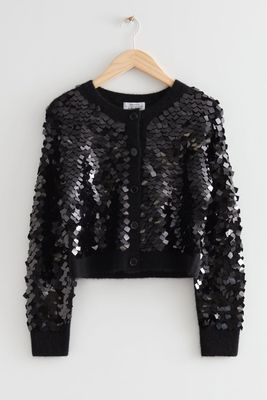 Sequin Wool Knit Cardigan from & Other Stories