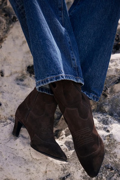 Suede Western Ankle Boots from Mint Velvet