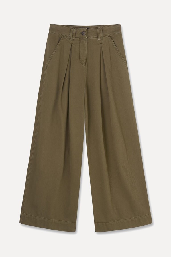 Soft Twill Wide Leg Trousers from ME + EM