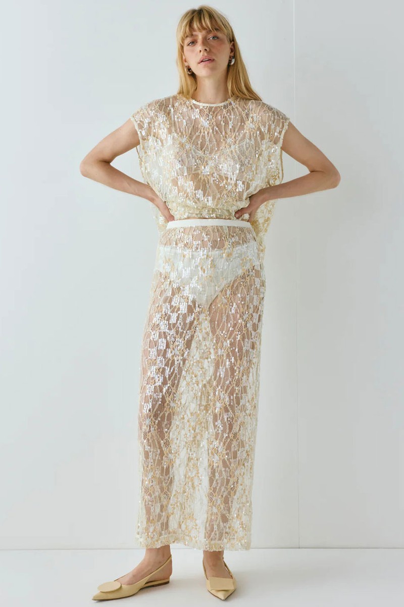 Devyn Sequin Midi Skirt from VRG Girl