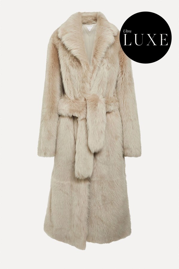 Belted Shearling Coat from Bottega Veneta