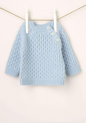 Blue Baby Textured Jumper  from Truly