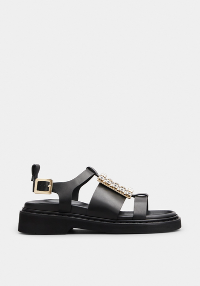 Viv' Rangers Strass Buckle Sandals from Roger Vivier